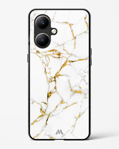 Calacatta White Marble Glass Case Phone Cover-(Vivo)