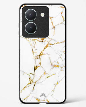 Calacatta White Marble Glass Case Phone Cover-(Vivo)