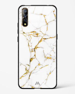 Calacatta White Marble Glass Case Phone Cover-(Vivo)