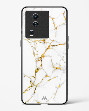 Calacatta White Marble Glass Case Phone Cover-(Vivo)