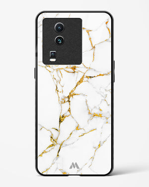 Calacatta White Marble Glass Case Phone Cover (Vivo)