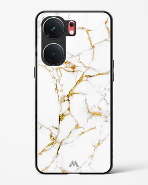 Calacatta White Marble Glass Case Phone Cover (Vivo)