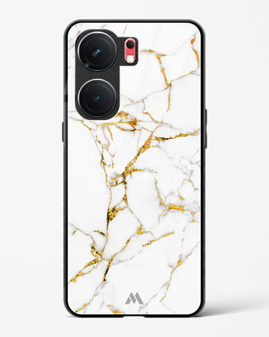 Calacatta White Marble Glass Case Phone Cover (Vivo)