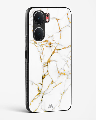 Calacatta White Marble Glass Case Phone Cover (Vivo)