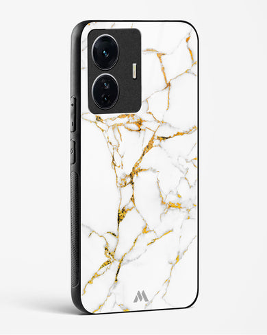 Calacatta White Marble Glass Case Phone Cover (Vivo)