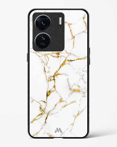 Calacatta White Marble Glass Case Phone Cover-(Vivo)