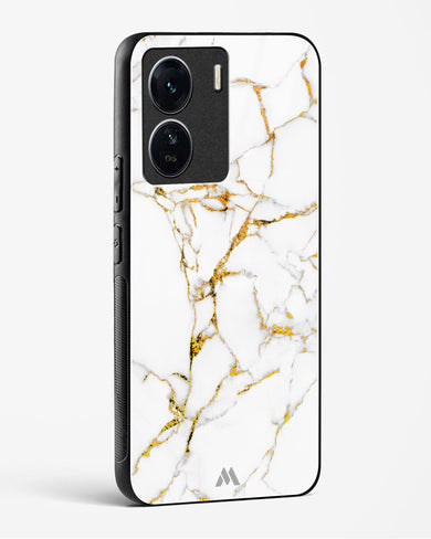 Calacatta White Marble Glass Case Phone Cover-(Vivo)