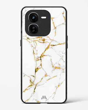 Calacatta White Marble Glass Case Phone Cover (Vivo)