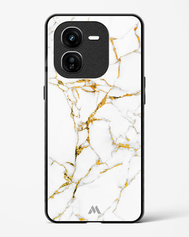 Calacatta White Marble Glass Case Phone Cover (Vivo)