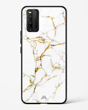 Calacatta White Marble Glass Case Phone Cover (Vivo)