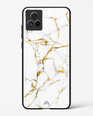 Calacatta White Marble Glass Case Phone Cover-(Vivo)