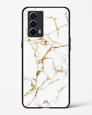 Calacatta White Marble Glass Case Phone Cover-(Vivo)