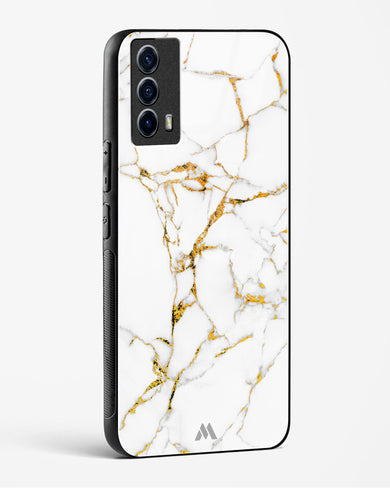 Calacatta White Marble Glass Case Phone Cover-(Vivo)