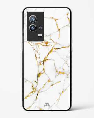 Calacatta White Marble Glass Case Phone Cover-(Vivo)