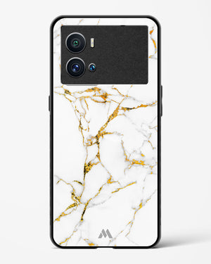 Calacatta White Marble Glass Case Phone Cover-(Vivo)