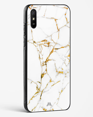 Calacatta White Marble Glass Case Phone Cover-(Xiaomi)