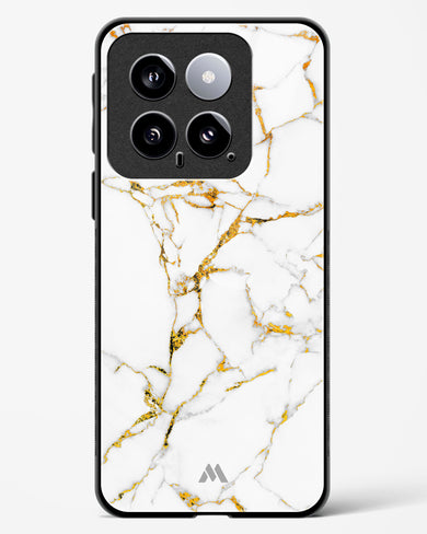 Calacatta White Marble Glass Case Phone Cover-(Xiaomi)