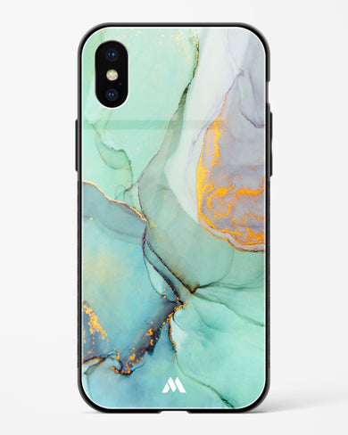 Green Shale Marble Glass Case Phone Cover (Apple)