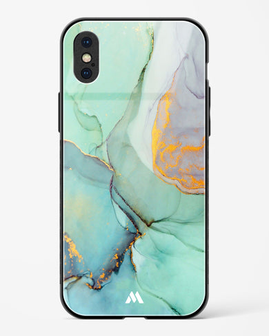 Green Shale Marble Glass Case Phone Cover (Apple)