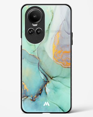 Green Shale Marble Glass Case Phone Cover-(Oppo)