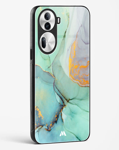 Green Shale Marble Glass Case Phone Cover (Oppo)