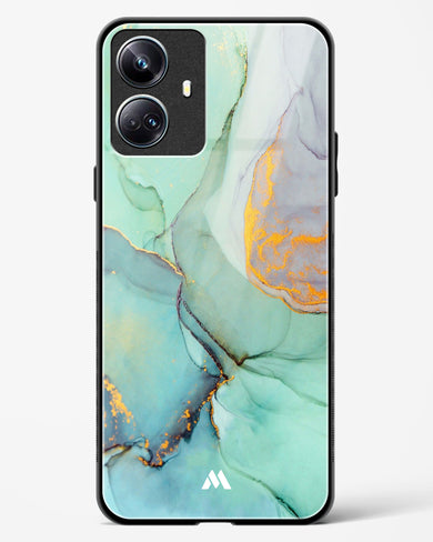 Green Shale Marble Glass Case Phone Cover (Realme)