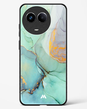 Green Shale Marble Glass Case Phone Cover (Realme)