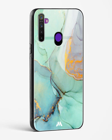 Green Shale Marble Glass Case Phone Cover (Realme)