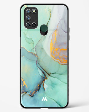 Green Shale Marble Glass Case Phone Cover-(Realme)