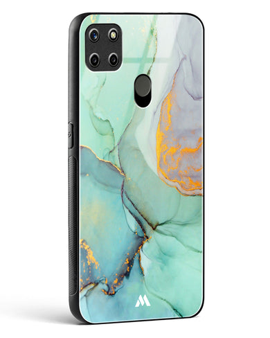 Green Shale Marble Glass Case Phone Cover-(Realme)