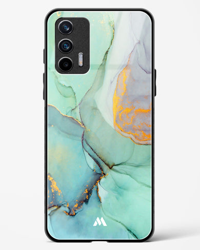 Green Shale Marble Glass Case Phone Cover-(Realme)