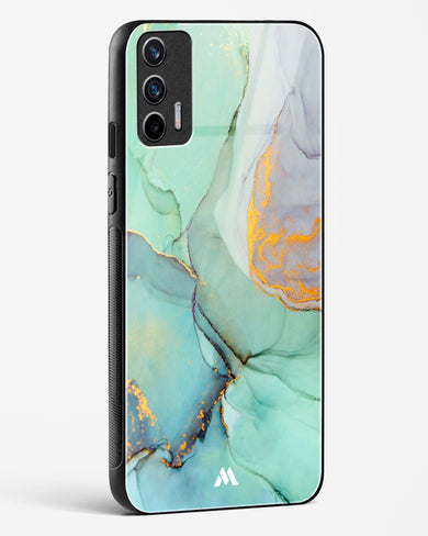 Green Shale Marble Glass Case Phone Cover-(Realme)