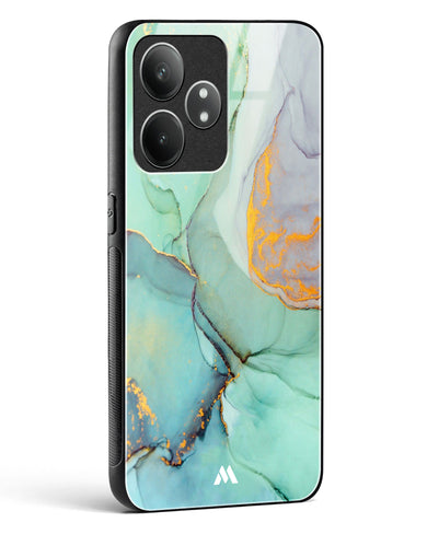 Green Shale Marble Glass Case Phone Cover (Realme)