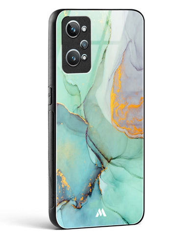 Green Shale Marble Glass Case Phone Cover (Realme)