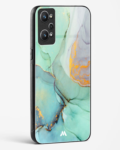 Green Shale Marble Glass Case Phone Cover (Realme)