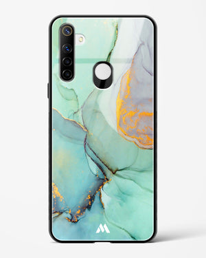 Green Shale Marble Glass Case Phone Cover-(Realme)