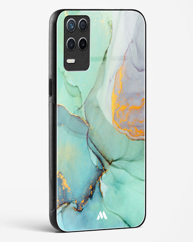 Green Shale Marble Glass Case Phone Cover (Realme)