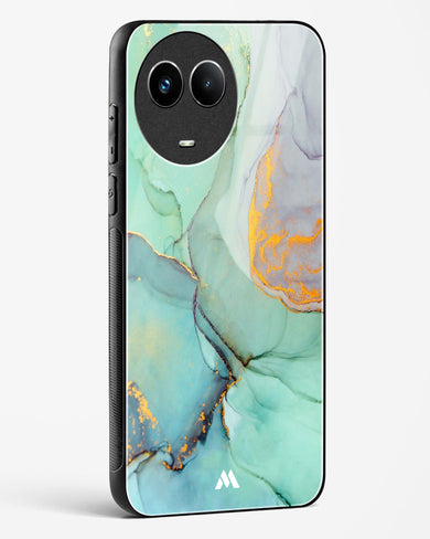 Green Shale Marble Glass Case Phone Cover (Realme)