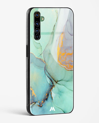 Green Shale Marble Glass Case Phone Cover (Realme)