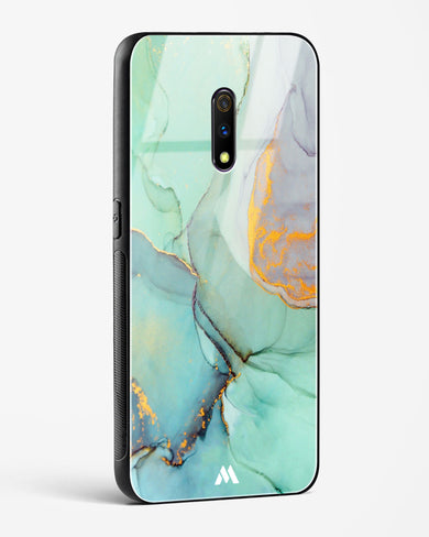 Green Shale Marble Glass Case Phone Cover (Realme)