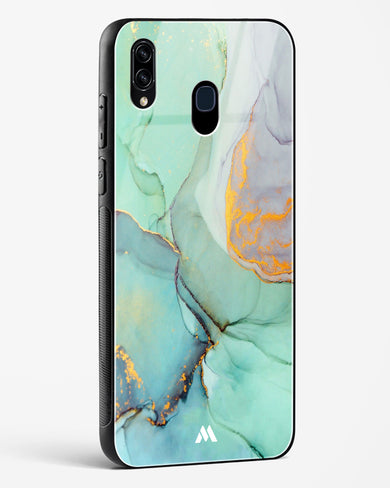 Green Shale Marble Glass Case Phone Cover-(Samsung)