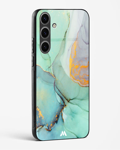 Green Shale Marble Glass Case Phone Cover-(Samsung)