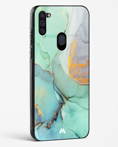 Green Shale Marble Glass Case Phone Cover-(Samsung)