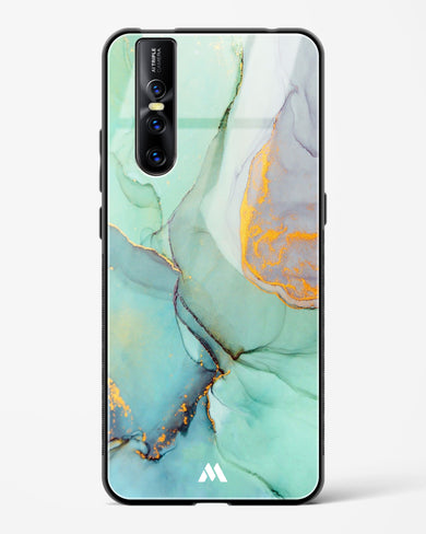 Green Shale Marble Glass Case Phone Cover-(Vivo)