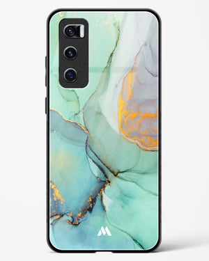 Green Shale Marble Glass Case Phone Cover-(Vivo)