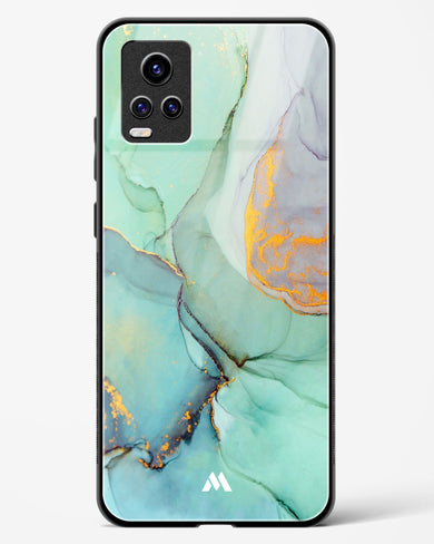 Green Shale Marble Glass Case Phone Cover-(Vivo)