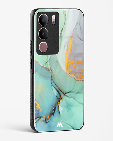 Green Shale Marble Glass Case Phone Cover (Vivo)
