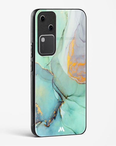 Green Shale Marble Glass Case Phone Cover (Vivo)