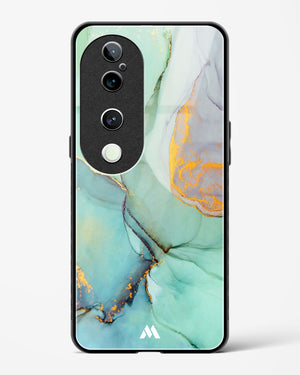 Green Shale Marble Glass Case Phone Cover (Vivo)