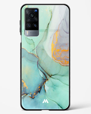 Green Shale Marble Glass Case Phone Cover-(Vivo)